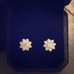 A pair of rarely-used, snowflake earrings.